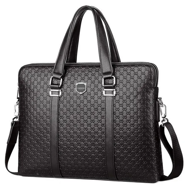 Exquisite High Quality Mens Leather Briefcase Handbag With Classic Design MacBook Case Laptop Bag Corporate Office Bag Business Bag Souvenir Gift Awoof