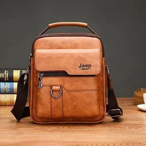 Men's Shoulder Crossbody Bag Casual Vintage Handbag - Brown