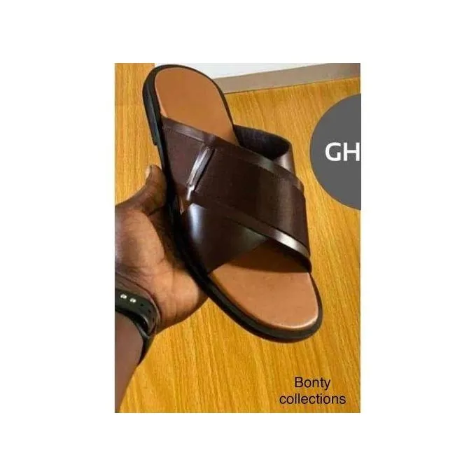 Mens Nice Simple Cross Palm Cross Brown