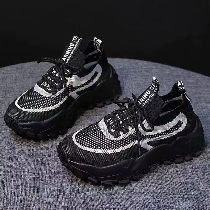 Ladies Everything Women's Fashion Outdoor Sport Casual Shoes - Simple Sneakers - Easy Wear Heeled Canvas
